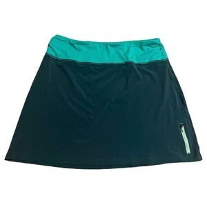 Title Nine Nimblene Skirt Size Large Teal Stretch Pull On Active Sport Quick Dry